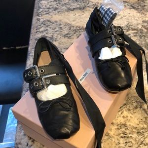 Miu Miu Ribbon Ballet Flats - Size 36.5